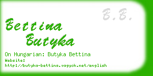 bettina butyka business card